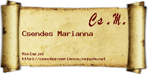 Csendes Marianna névjegykártya